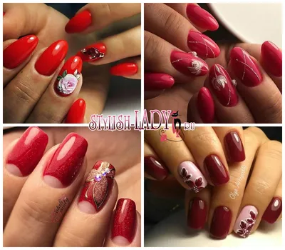 Красный маникюр 2024 – Cranberry nails – ногти цвета клюквы стали трендом –  фото | OBOZ.UA