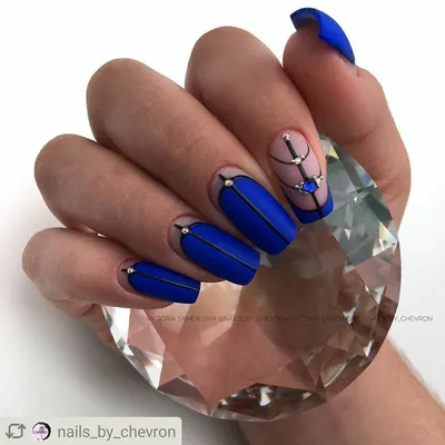 Glamorous And Stylish Blue Nails Design | Blue nails, Ombre acrylic nails,  Retro nails