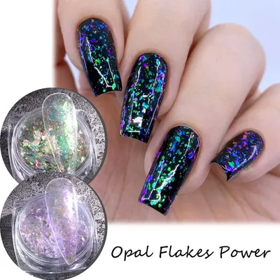 Duo Chrome Chameleon Nail Flakes Nails Powder Colour Changing Shifting  Space US | eBay