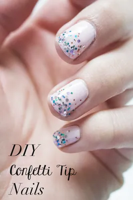 Wednesday's Nail Day: DIY Confetti Tip Nails - Tay Meets World