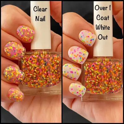 Confetti | Baby Pink Colorful Glitter Nails