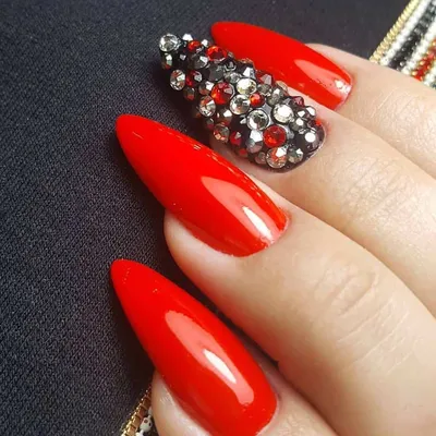 Nail Art #3216 - Best Nail Art Designs Gallery | BestArtNails.com | Red  nail designs, Red nails, New year's nails