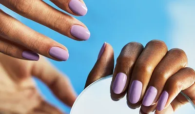 Ignore my dry cuticles, but I got some lavender nails done :) : r/Nails