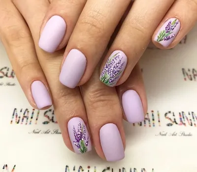 Lavender💜🌺 #lavender #nails #lavendernails #lilac #almondnails #flow... |  TikTok