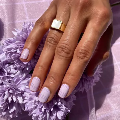 Digital Lavender Nude Nail Color Trend