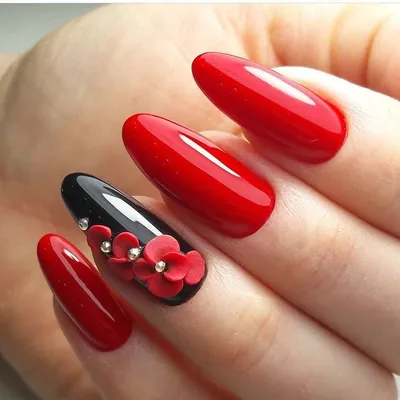 3д лепка 🥰 ❤️ #идеиманикюра #ногтидизайн #дизайнногтей #гельлак💅  #идеидизайнаногтей #маникюр #маникюр2018 … | Red nail art designs, Red nail  art, Red nail designs