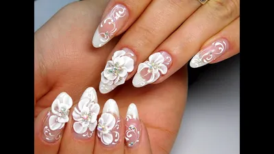 Nail design sculpting acrylic flower. Try this simple and fashionable  manicure 2017 - YouTube