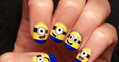 Despicable Me Minion Nails + Tutorial! - The Little Canvas