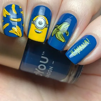 Ohana nails - . . ・・・ MINIONS #nails #perfectnails #gel #gelnails #beauty  #beautynails #colour #blue #bluenails #darkblue #yellow #yellownails  #decoration #minions #minionsnails #winter #winternails #centrodeestetica  #mieres #oviedo #navia #gijon ...