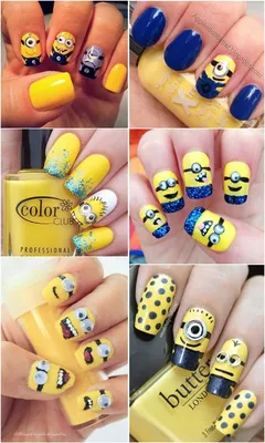 25 Super Cute Despicable Me Minions Nail Art Designs | Minion nail art,  Minion nails, Easy nail art