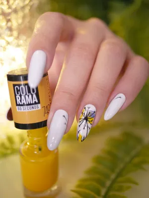 Одуванчик | Stylish nails, Flower nails, Stylish nails art