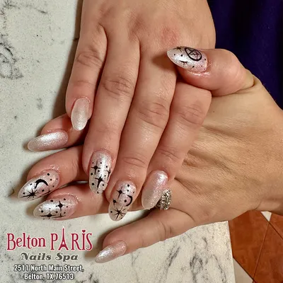 Hypnaughty 24 Pcs Paris French Coffin Press On Nails with Design and Glue  Long and Extra Long Fake Nails Nude and White French Nails Full Cover -  Walmart.com