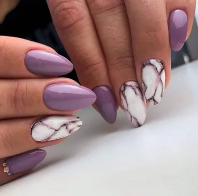 WOW! CONCRETE AND MARBLE ON NAILS | Marble manicure with potal / Trendy  nail design - YouTube