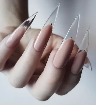 Маникюр | Clear nails, Transparent nails, Glass nails