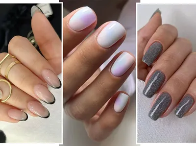 Матовый френч миндаль | Oval nails, Manicure, Pretty nails