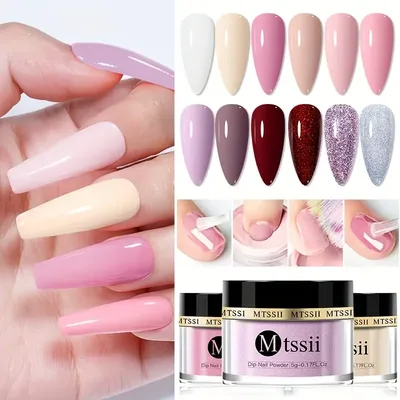 12 Colors Dipping Powder Natural Dry Without Lamp Cure Nails - Temu