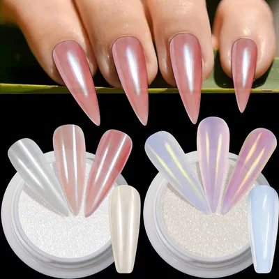 1 Box Solid Mirror Nail Powder Rose Gold Silver Metallic Nail Chrome  Pigment sparkle Powder Nail Dust For Nails UV Gel Polish - AliExpress