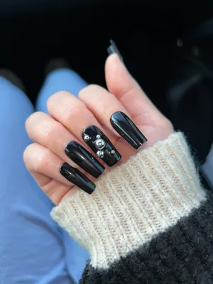 Black Bubble Nails – La.piegirlnails