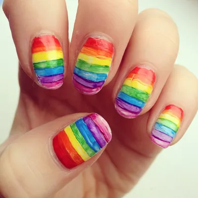 Manicure Monday - Rainbow Tip Nails | See the World in PINK