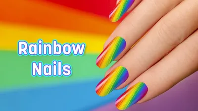 Embrace the Warmth with Radiant Summer Nails : Vibrant Rainbow Swirl