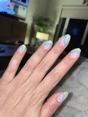 PiggieLuv: Rainbow flash nails