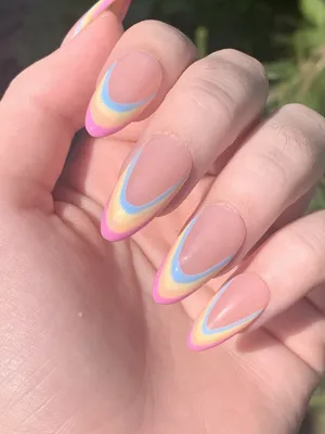 rainbow nails for @donniejpg 🌈✨ | Instagram