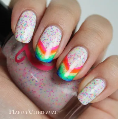 Neon Rainbow Gradient Nails | Polish Me, Please!