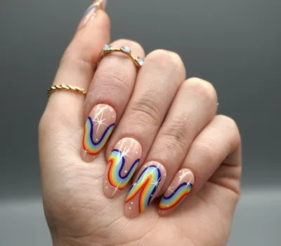 57 Pretty Nail Ideas The Nail Art Everyone's Loving – Ombre and rainbow  nails