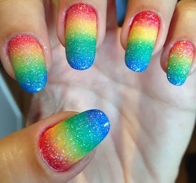 Rainbow nails. Summer ombre nail art. Rainbow Cat Eye Magnetic Gel Polish  with sugar ombre. - YouTube