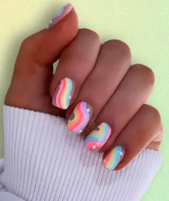 Rainbow French – Pamper Nail Gallery