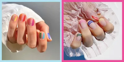 Pastel Rainbow Nails