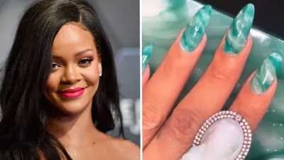 Rihanna's Jade Stone Nail Art Is Trending — Photos | Allure