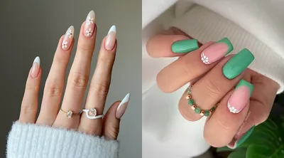 маникюр | manicure | ромашки | chamomile | Nail art, Nail designs, Flower  nails