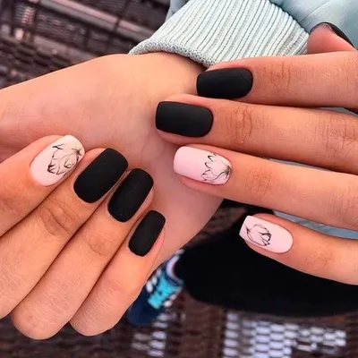 Черно-розовый маникюр (ФОТО) - Трендовый дизайн ногтей на все случаи жизни  - trendymode.ru