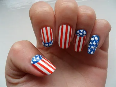 4th of July nails | July nails, 4th of july nails, Unique acrylic nails