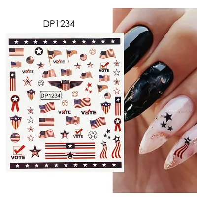 Country nails, Flag nails, Nail art