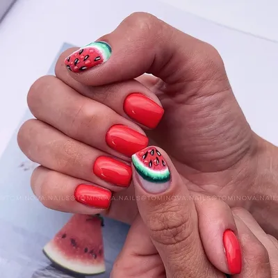 1,709 отметок «Нравится», 2 комментариев — Маникюр💅🏼Идеи☆МК☆Видео  (@manicure_video_mk) в Instagram: «Летние 🍉 🍉 ар… | Prom nails,  Homecoming nails, Formal nails