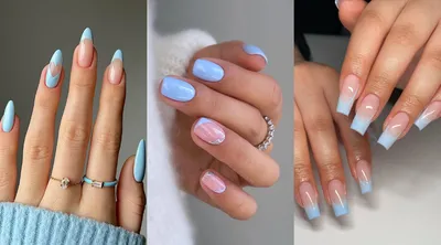 Красивый короткий маникюр с блестками - 20Nails