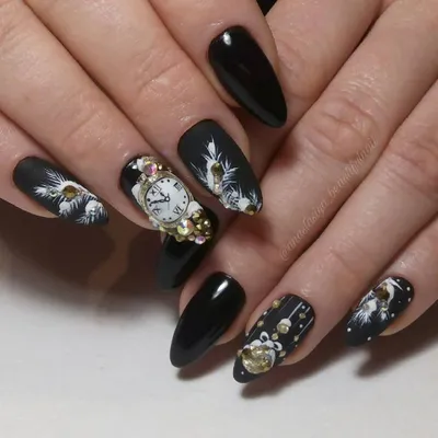 Manicure Watches. New design nail varnish on the gel with liquid stone and  Bulonki - YouTube