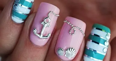 Pin by Nicole Lias on Nails | Nautical nails, Cruise nails, Beach nails