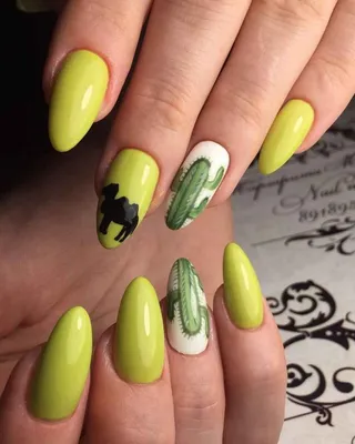 Épinglé par Анна Миняйленко sur Nails | Nail art cactus, Ongles vernis,  Ongles instagram