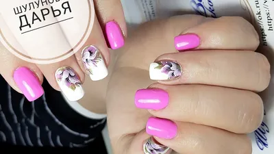 One stroke painting of nails for beginners with gel paste/Manicure up  growing nails/Shulunova Daria - YouTube