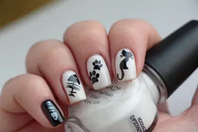 Чудесный нюдовый маникюр с котиками... - maria_golub_nails | Facebook