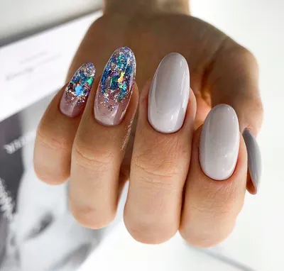 Маникюр 2020 | Glass nails, Almond acrylic nails, Nail manicure