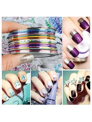 Anna03__nails - Изящный маникюр с золотой лентой,... | Facebook