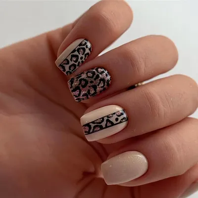 леопардовый маникюр | Trendy nails, Oval nails, Nails