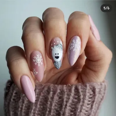 Новогодний маникюр с Мишкой💥 | Nail art, Nails