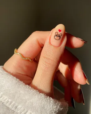 маникюр 🧸 | Manicure, New year's nails, Short nail designs