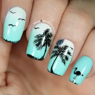 Wild_ma_nails - Эти ногти с ярчайшем закатом и пальмами 🌴... | Facebook