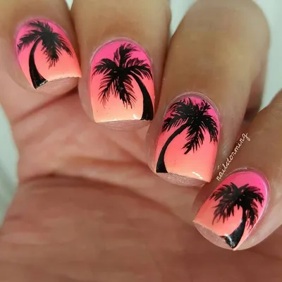 Пальмы на ногтях - идеи дизайна на короткие и длинные ногти